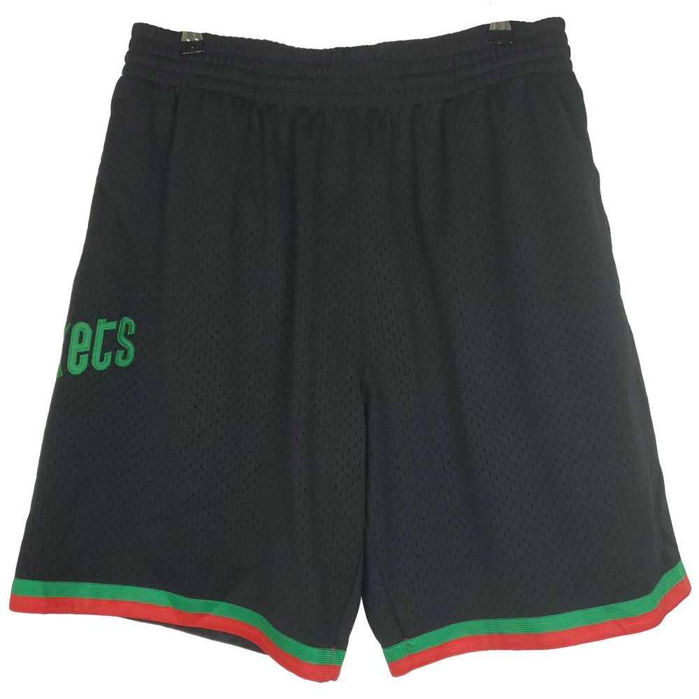 Houston Rockets Mitchell‎ & Ness NBA L Large Jersey Shorts Black Green Red New